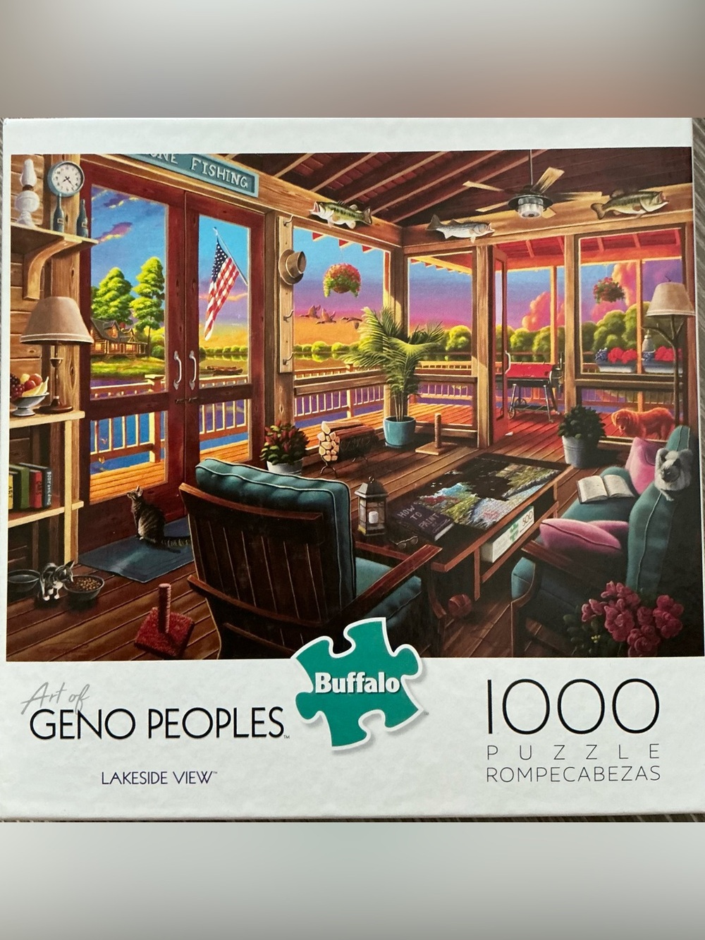 NIB - Buffalo Games “Lakeside View” 1000 piece puzzle by Geno Peoples
